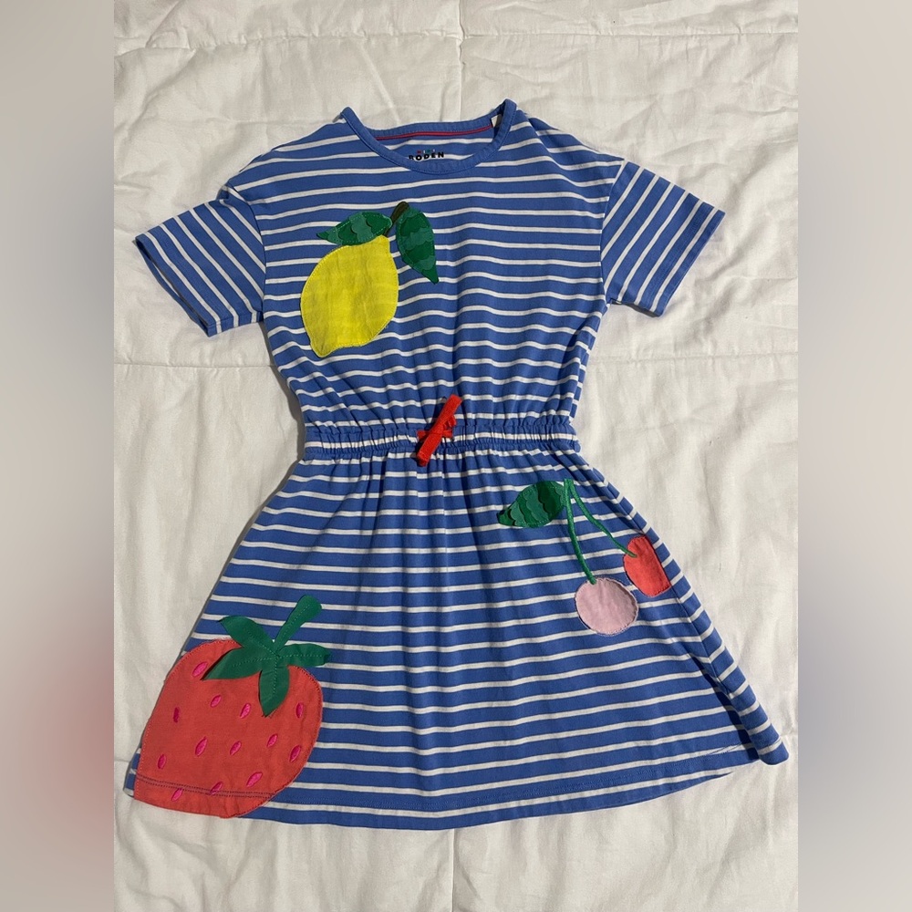 Mini Boden Blue and White Dress